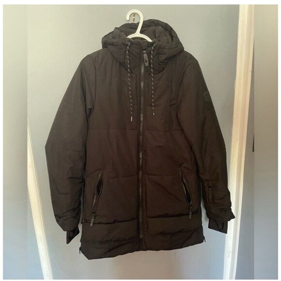 O’Neill Azurite Women’s Black Ski Jacket Insulated Hooded Winter Coat Size Large - Picture 2 of 14